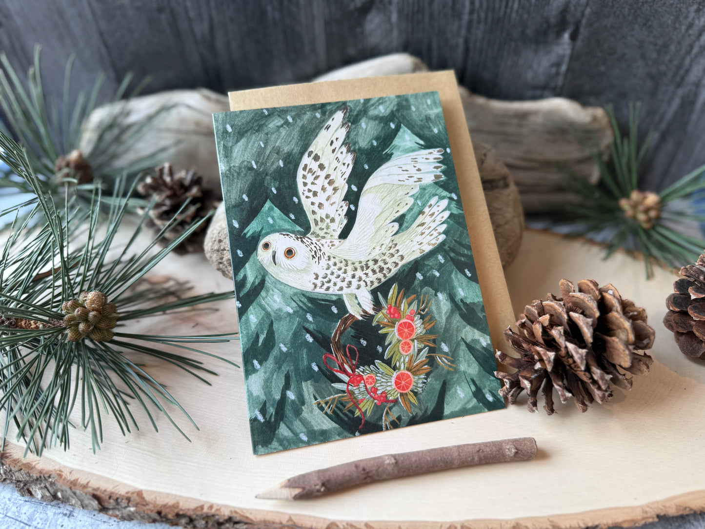 Festive Owl Holiday Card