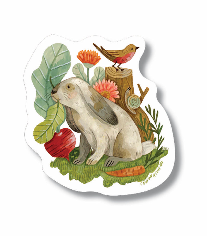 Garden Bunny Sticker