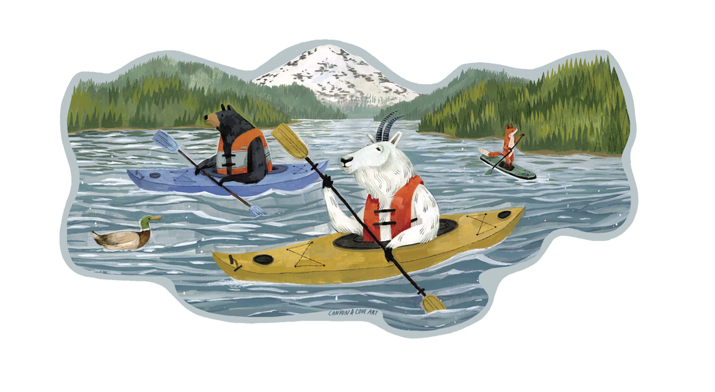 Kayak Lake Sticker