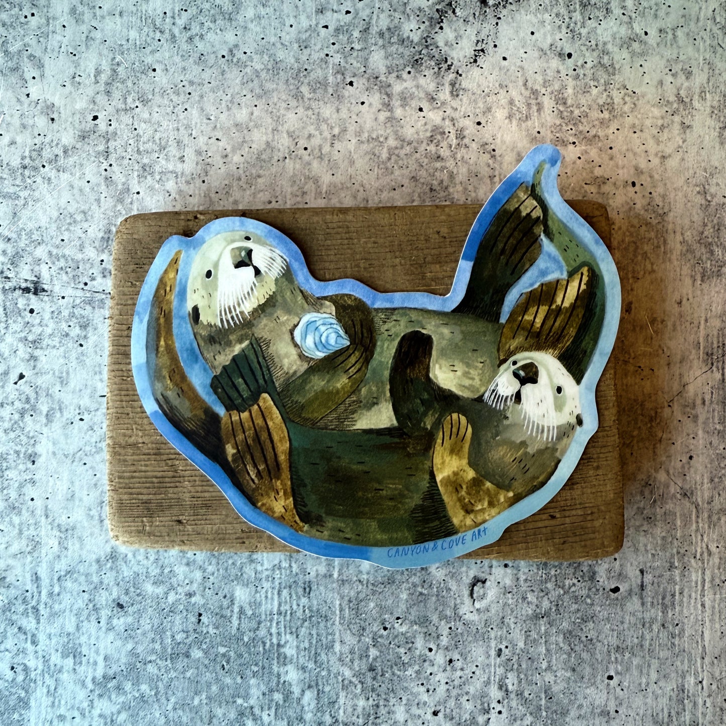 Underwater Otter Sticker