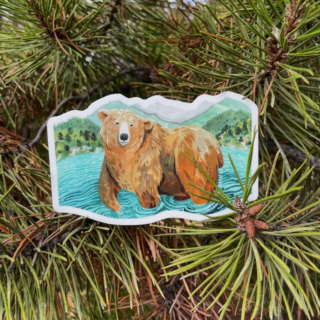 Glacier Grizzly Sticker