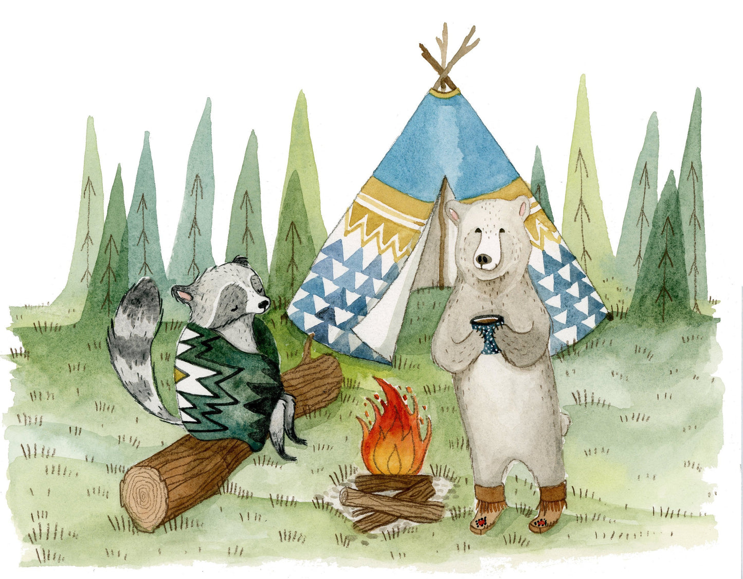 Twilight Teepee Print