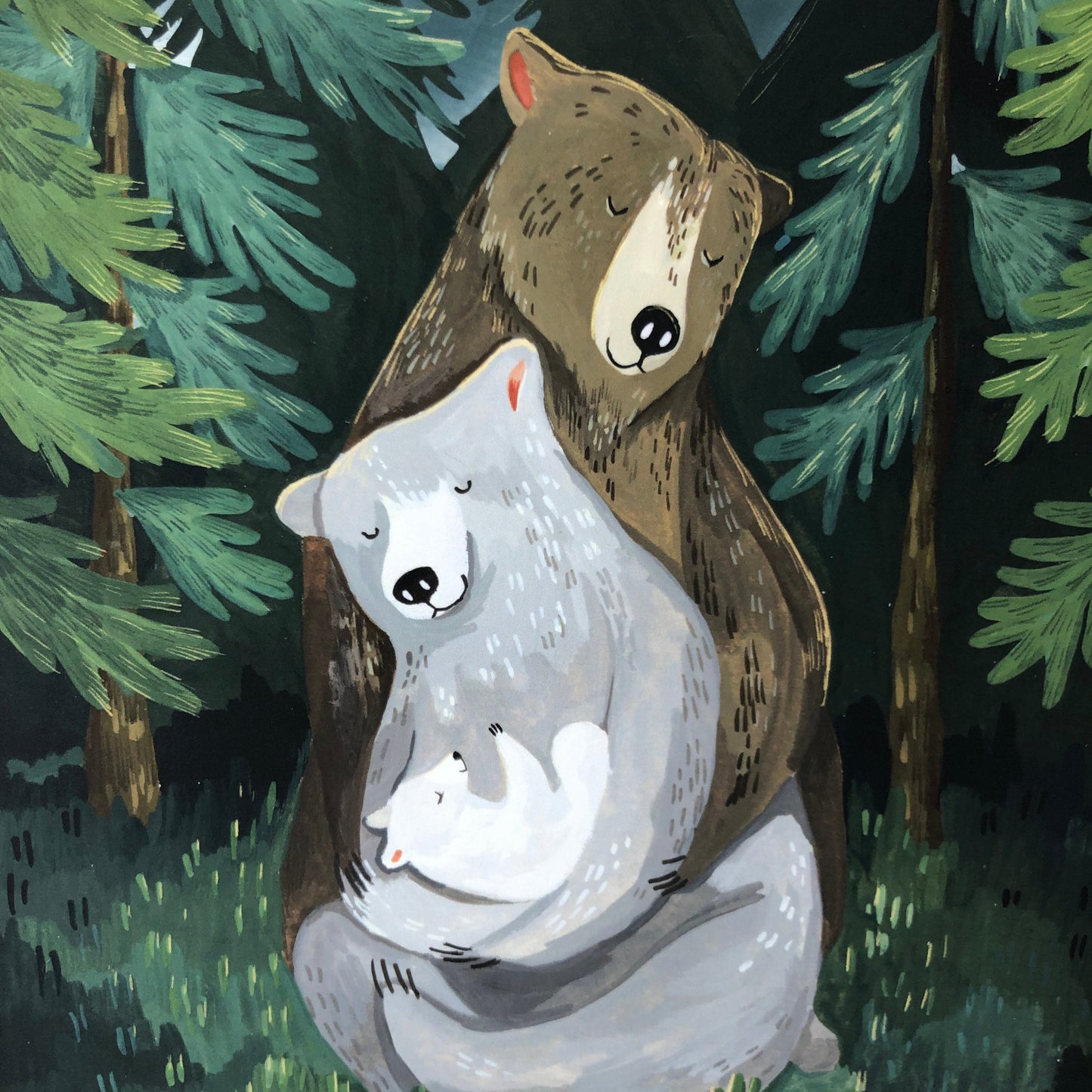 Night Forest Print (w/words)