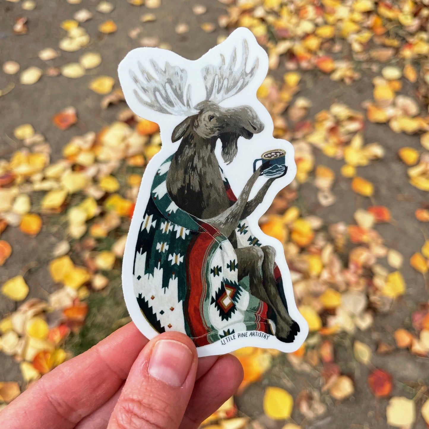 Aztec Moose Sticker
