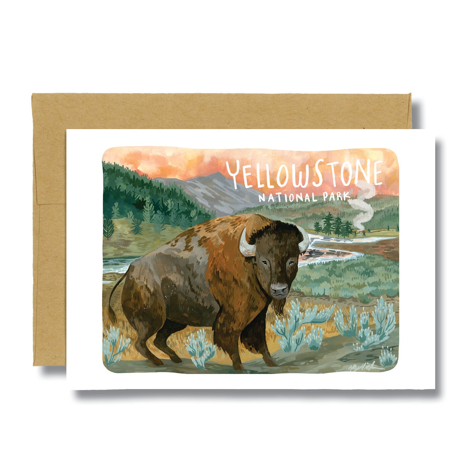 Yellowstone Bison Card