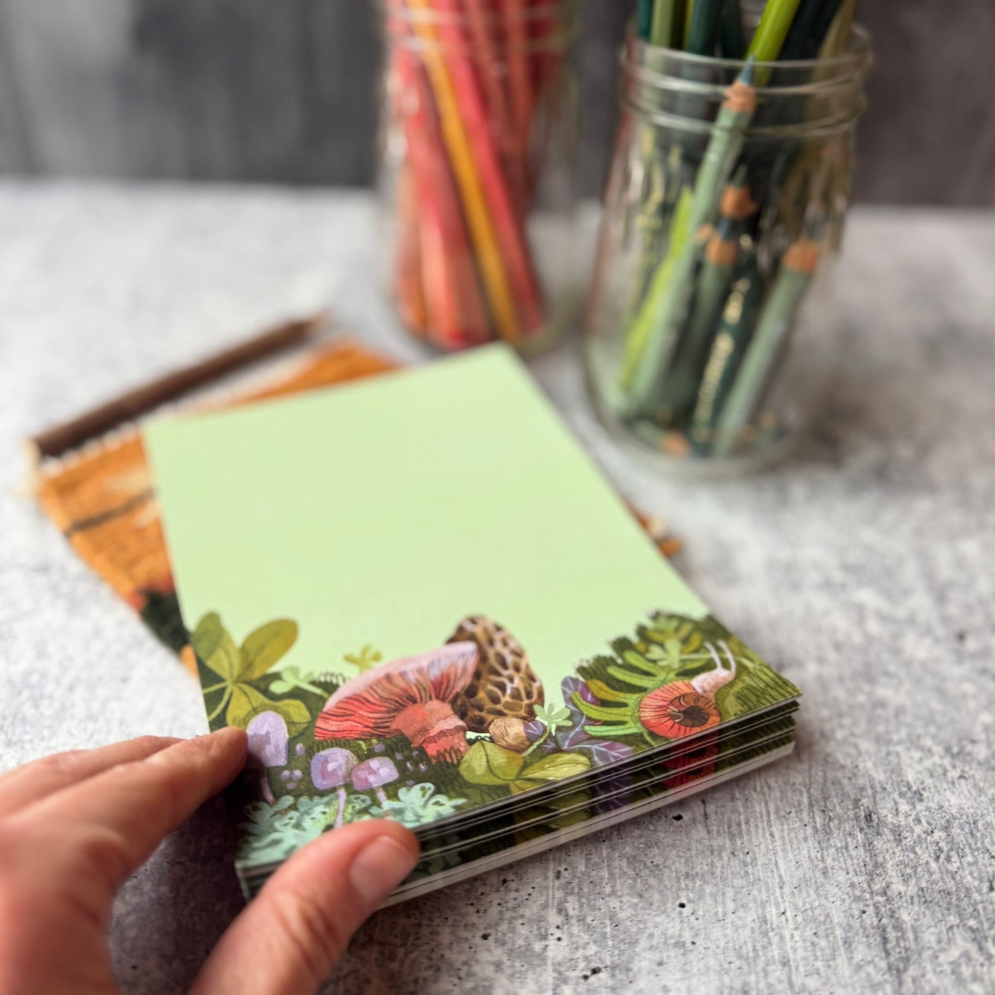 Garden Mushroom Notepad