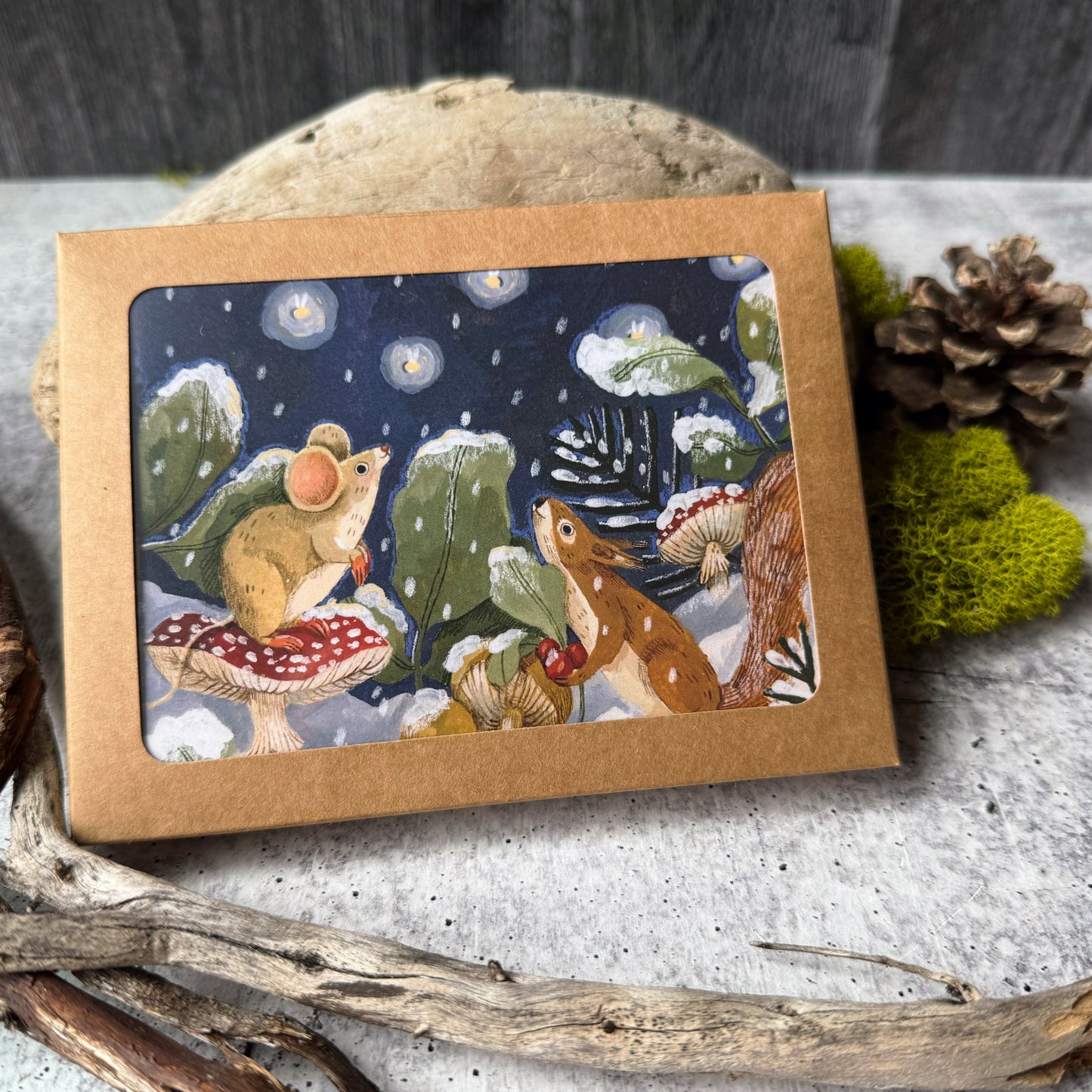 Mushroom Snow Cards (Boxed Card Set)