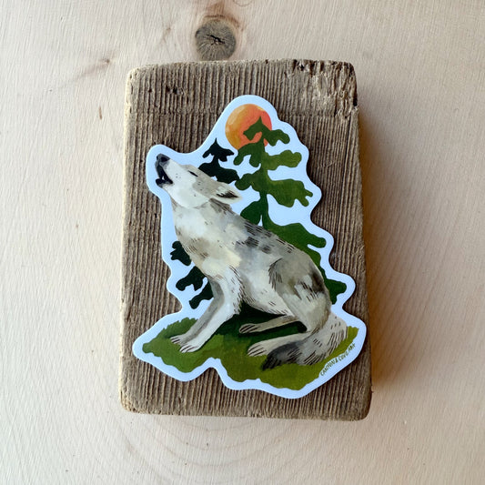 Howling Wolf Sticker