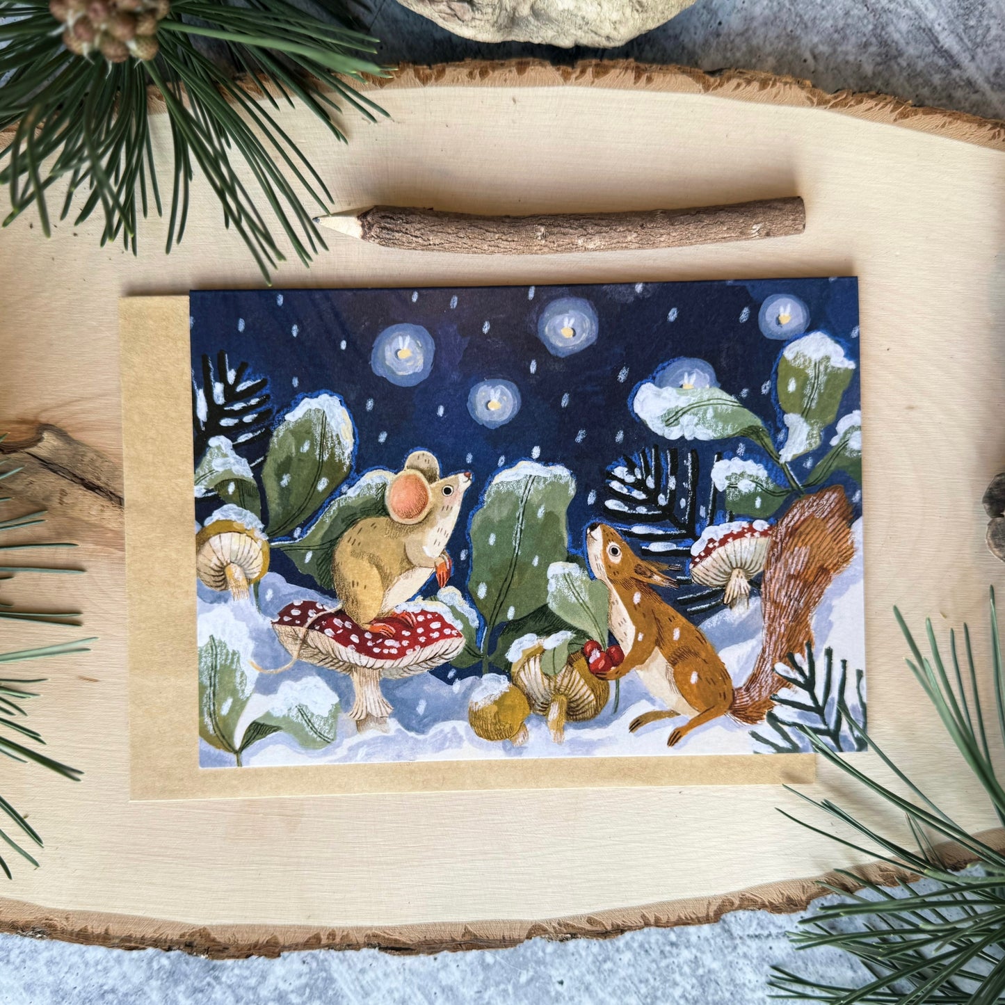 Mushroom Snow Cards (Boxed Card Set)