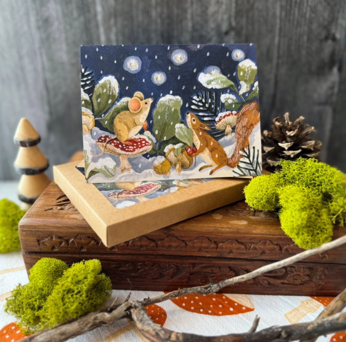 Mushroom Snow Cards (Boxed Card Set)