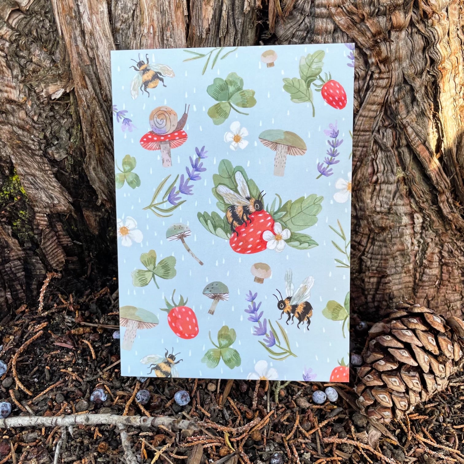 Strawberry Bumblebee Card