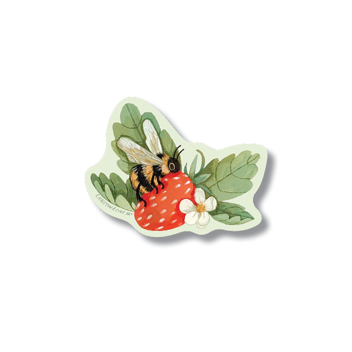 Strawberry Bumblebee Sticker