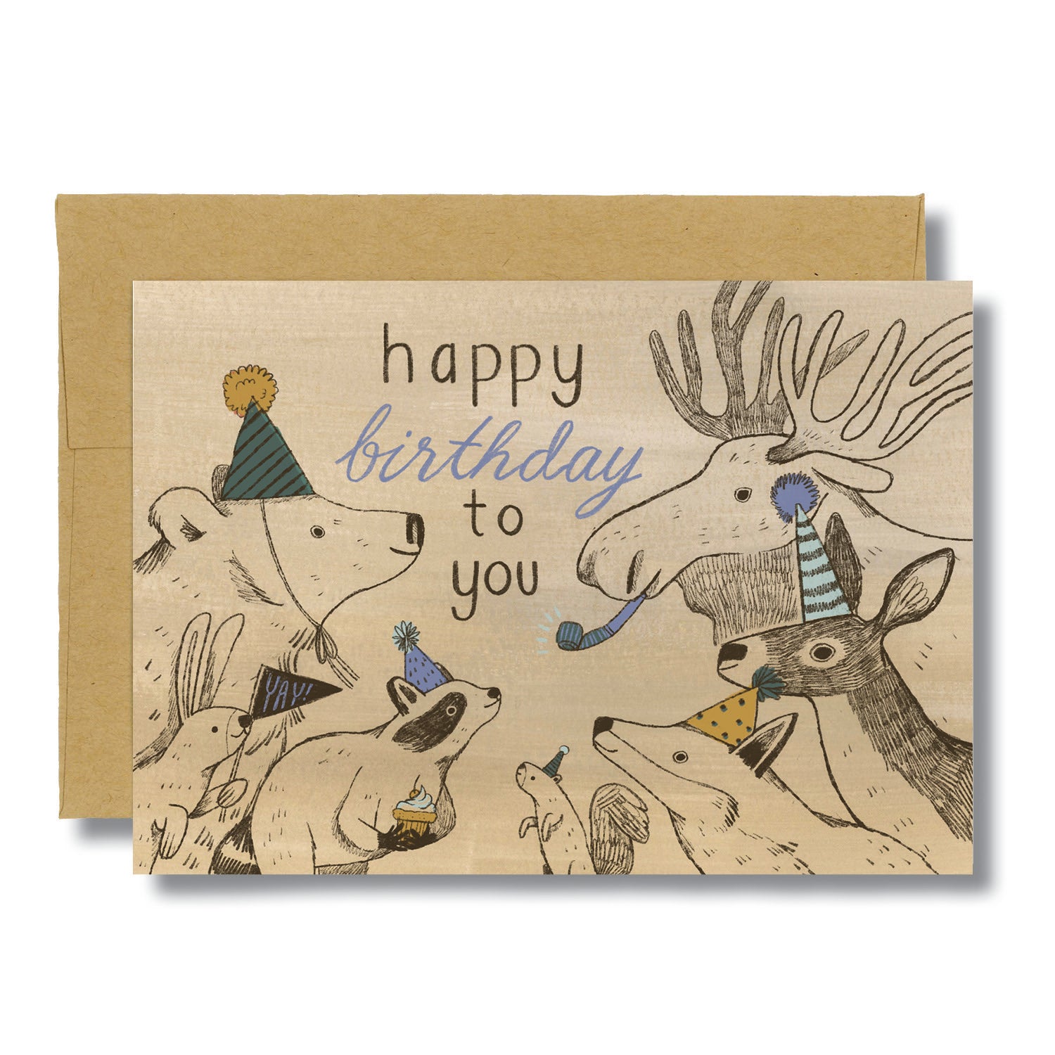 Party in the Woods Birthday Card