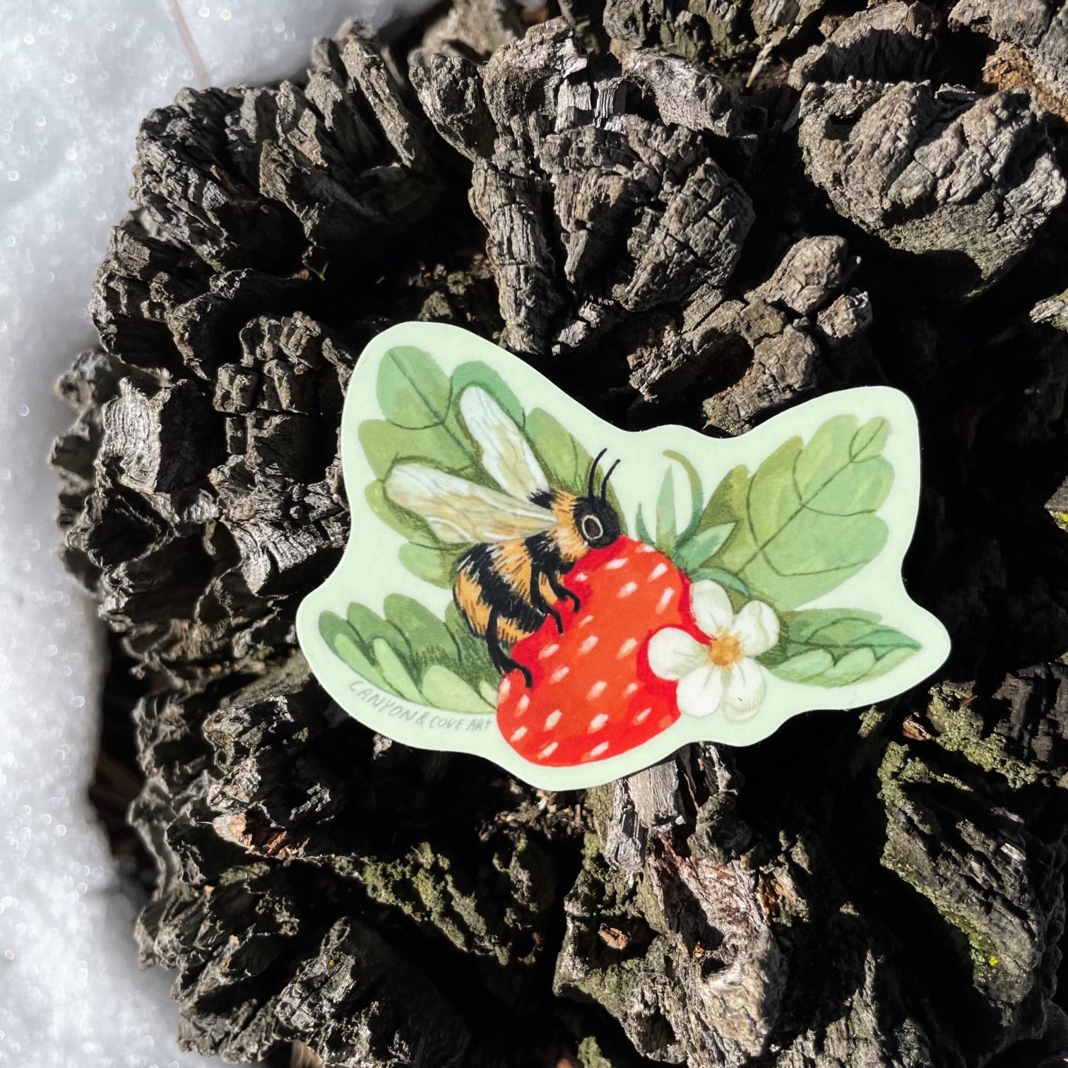 Strawberry Bumblebee Sticker