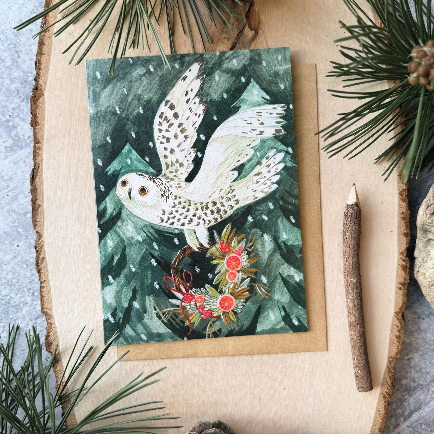 Festive Owl Holiday Card