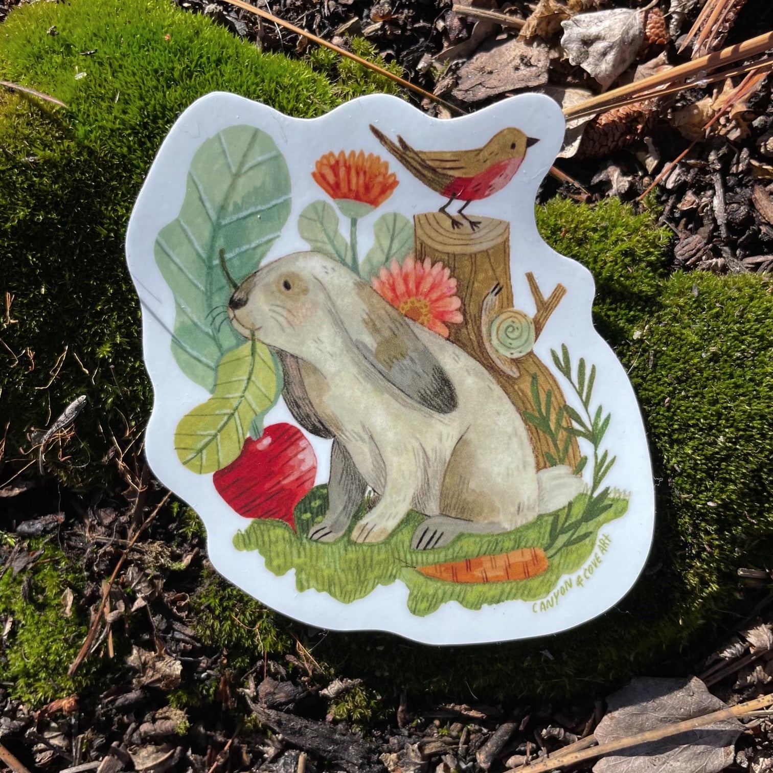 Garden Bunny Sticker