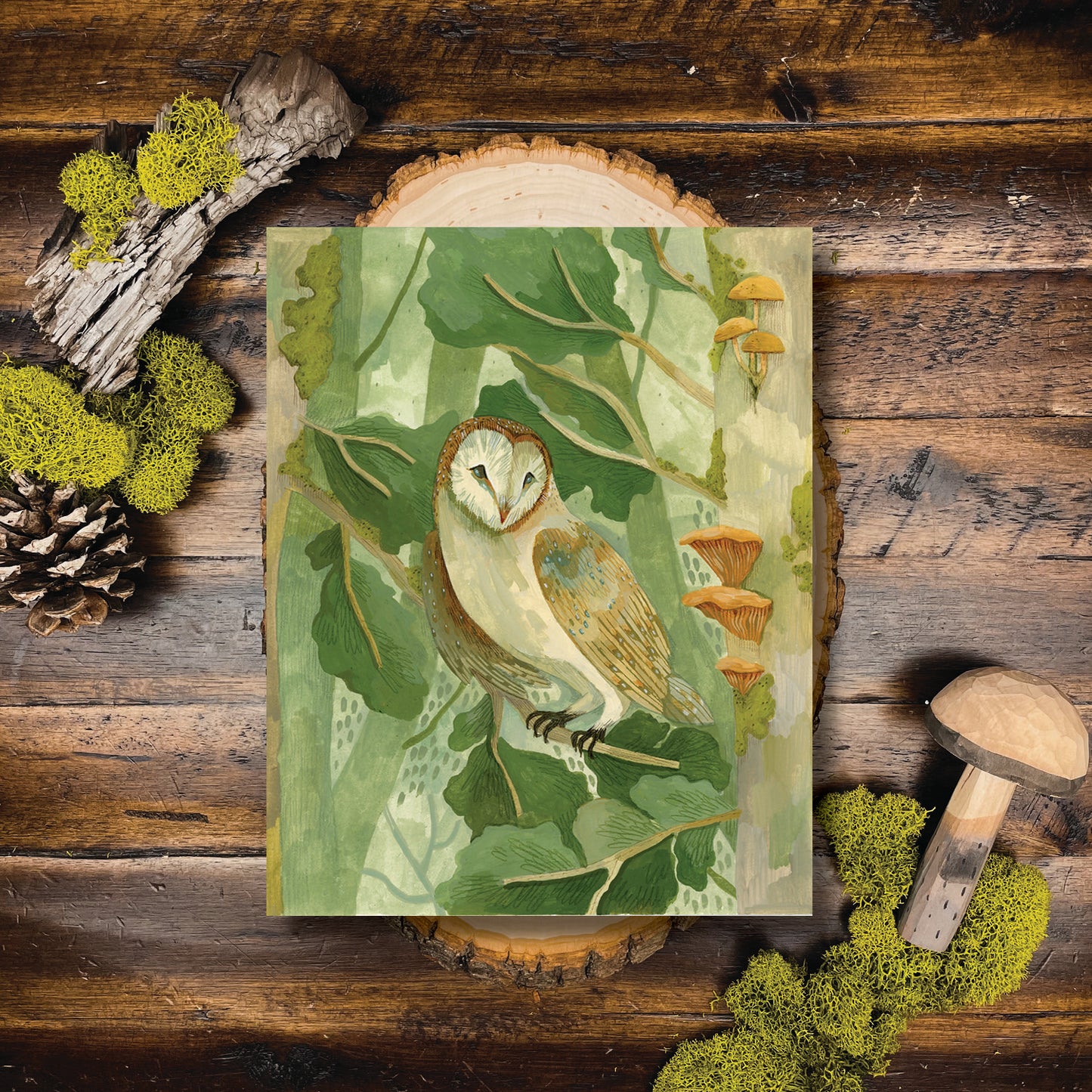 Forest Barn Owl Print