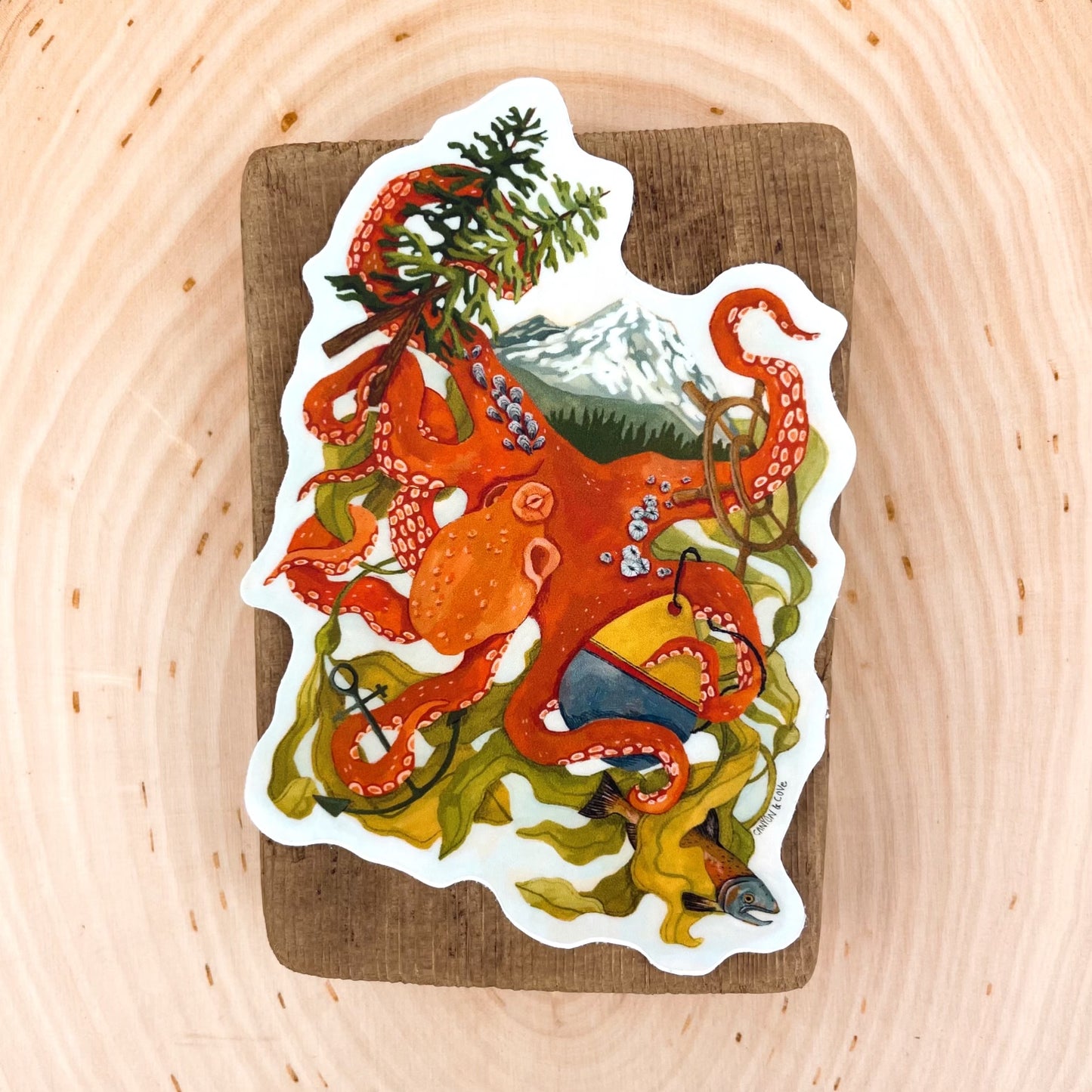 Pacific Octopus Sticker