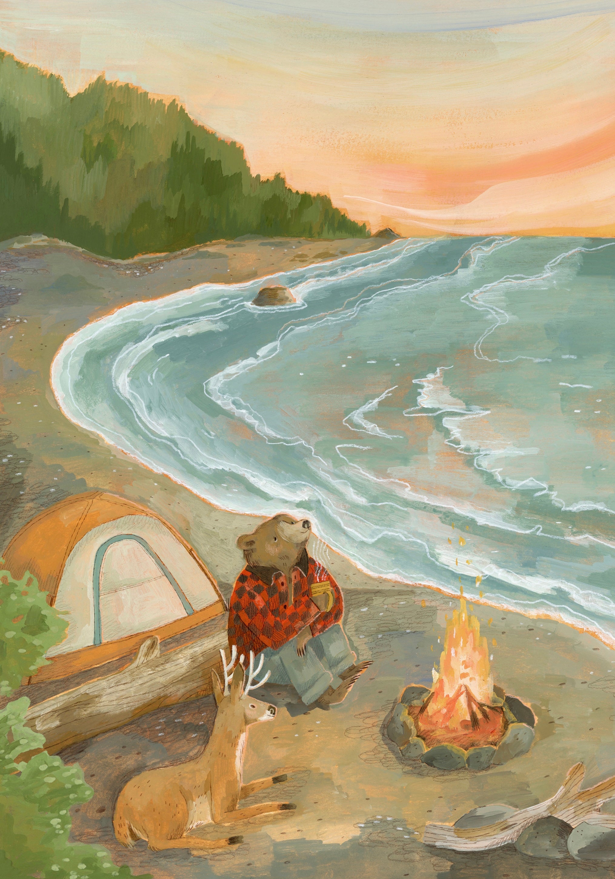 Beach Camping Card