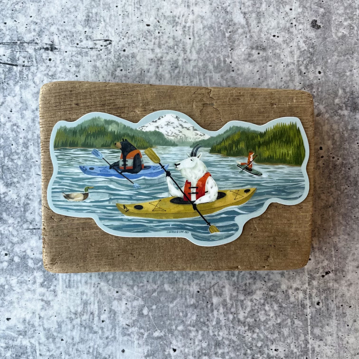 Lake Sticker Designs Kayak Lake Sticker – Canyon & Cove Art
