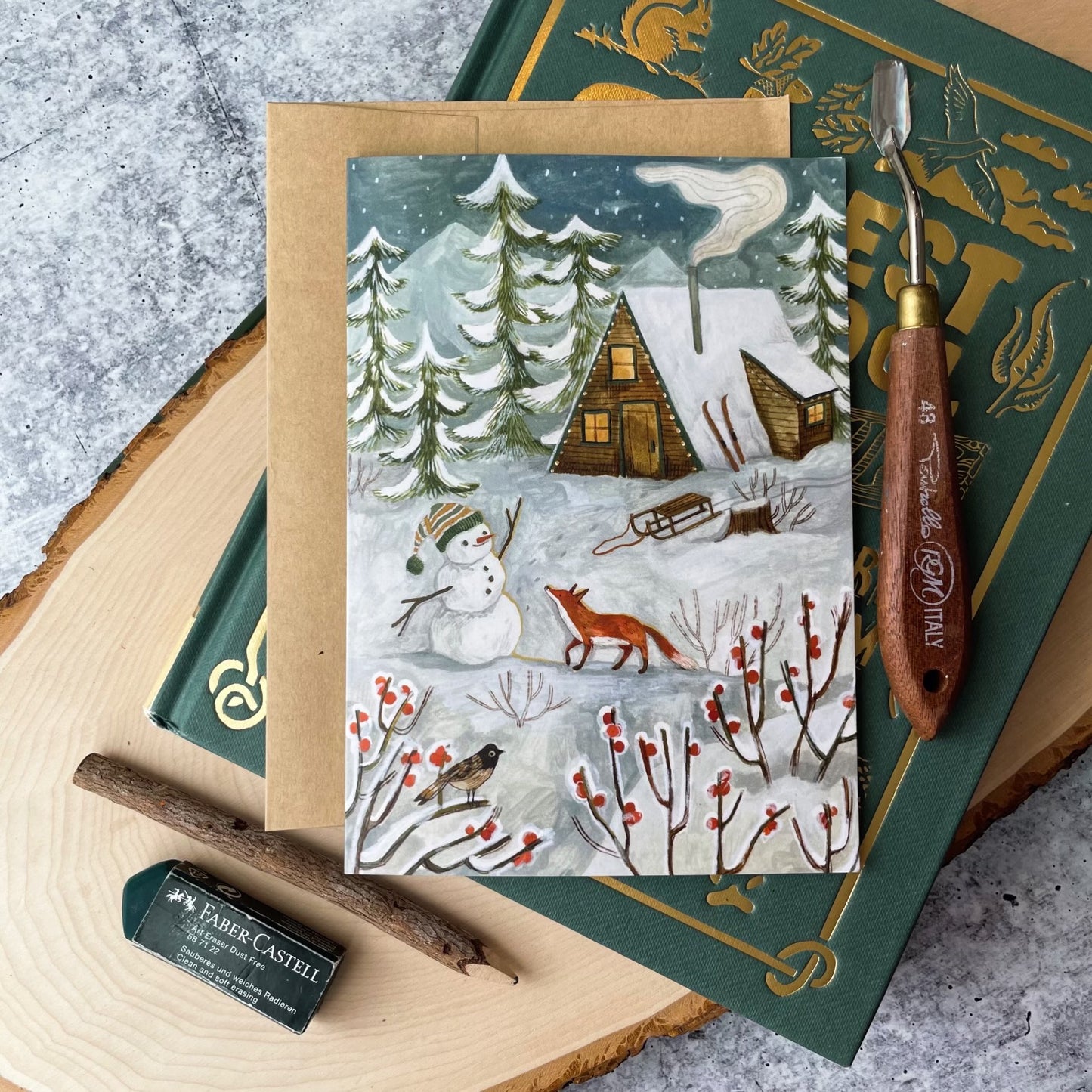 Christmas Cabin Cards (Boxed Card Set)