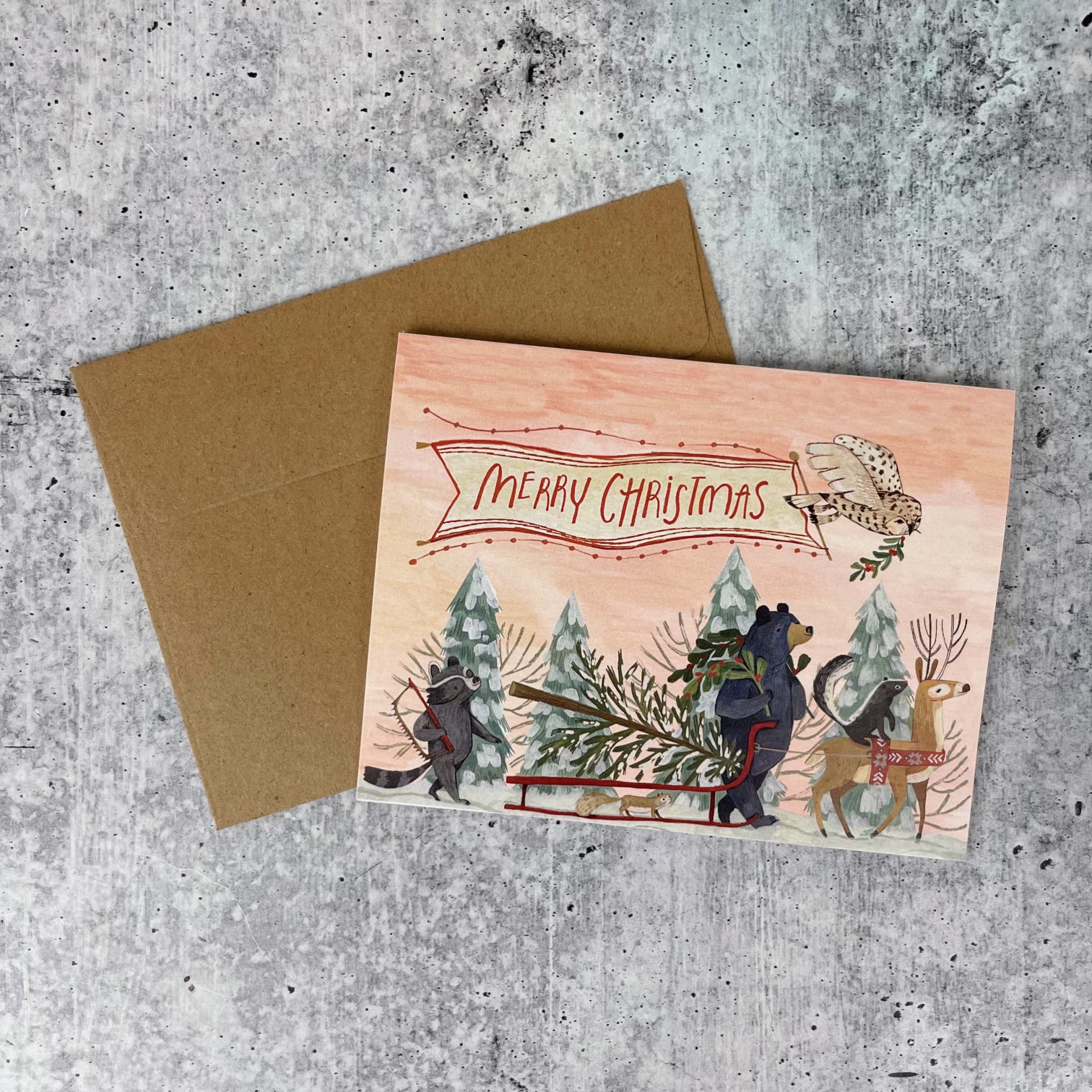 Tree Cutting Christmas Cards (Boxed Card Set)