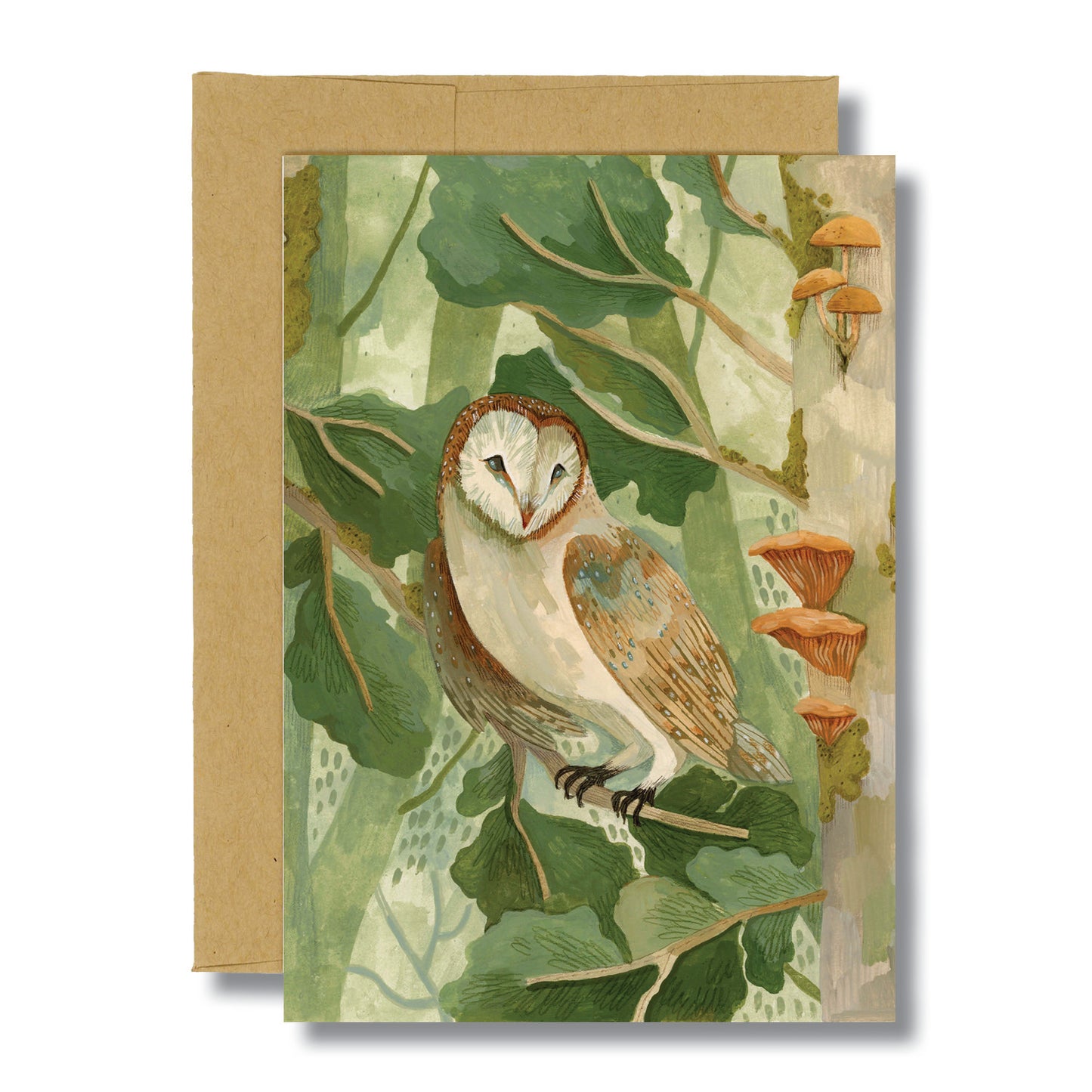 Forest Barn Owl Card