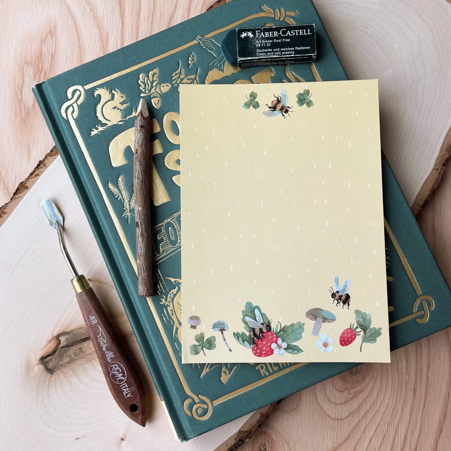 Strawberry Bumblebee Notepad