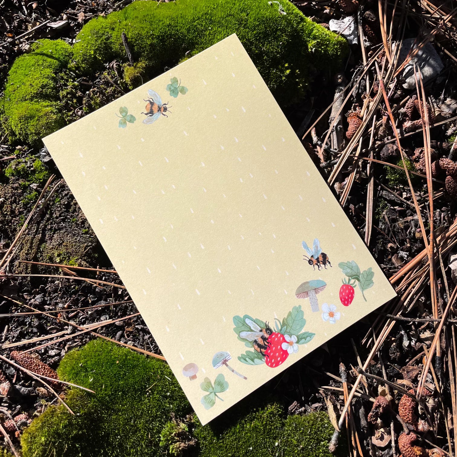 Strawberry Bumblebee Notepad