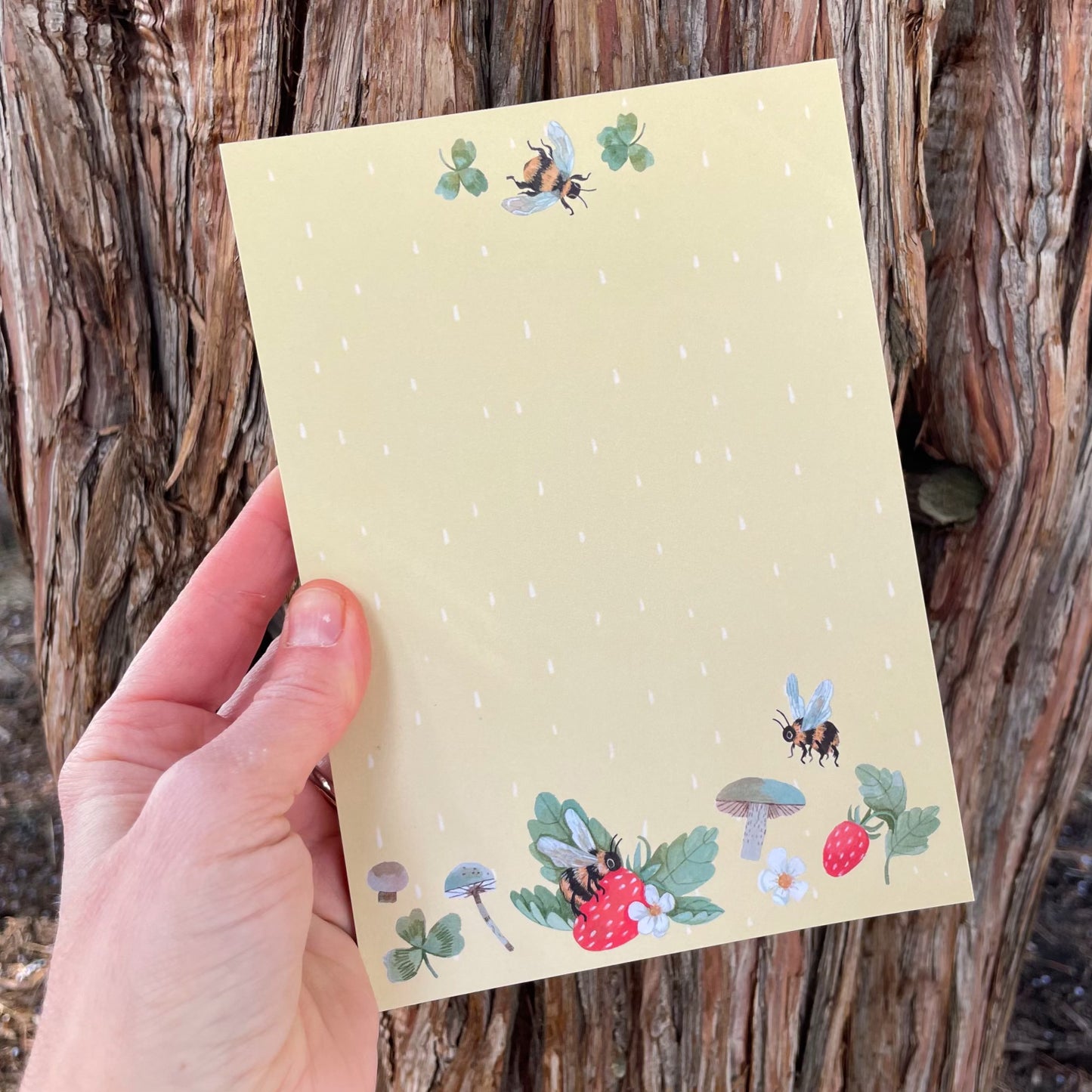 Strawberry Bumblebee Notepad