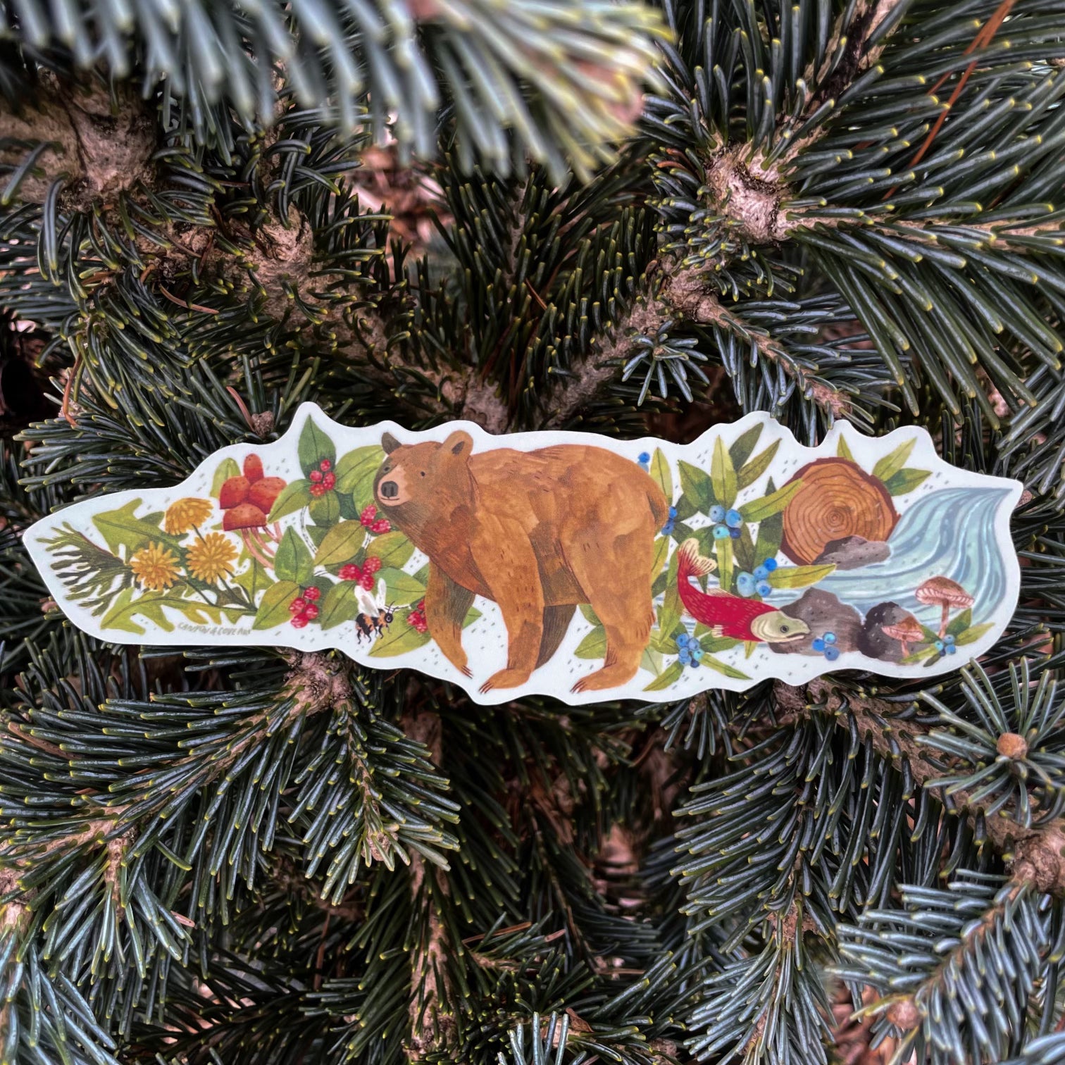 Grizzly Bear Wrap Sticker