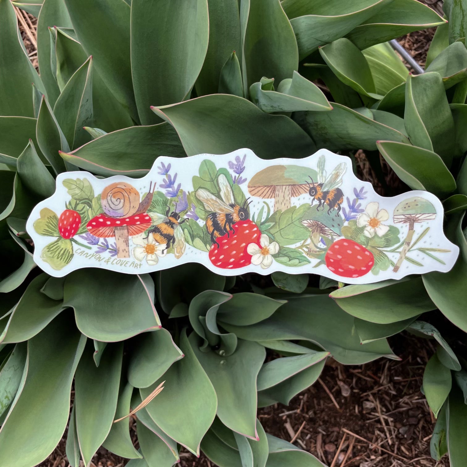 Strawberry Bumblebee Wrap Sticker