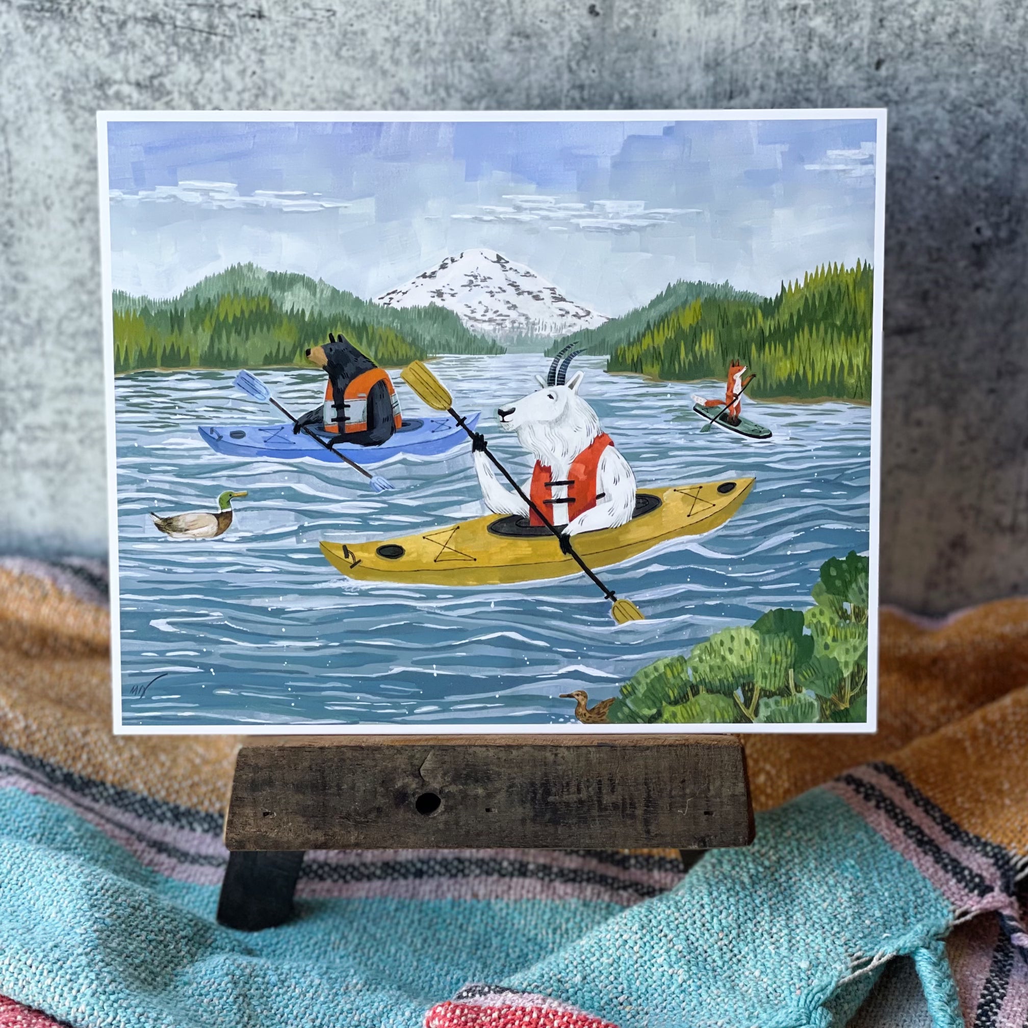 Kayak Lake Print