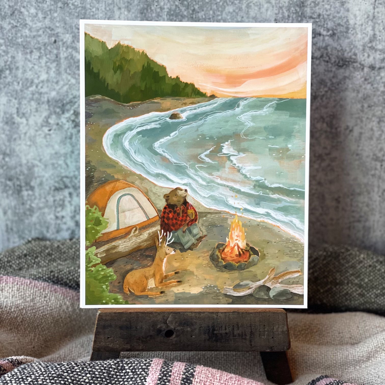 Beach Camping Print