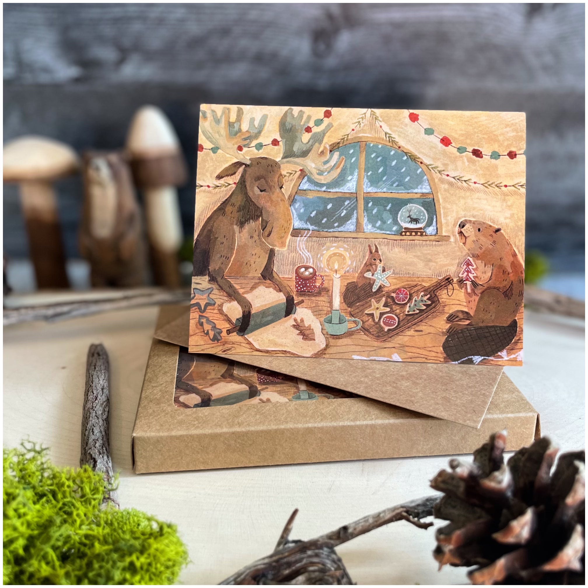 Baking Moose Holiday Cards (Boxed Card Set)