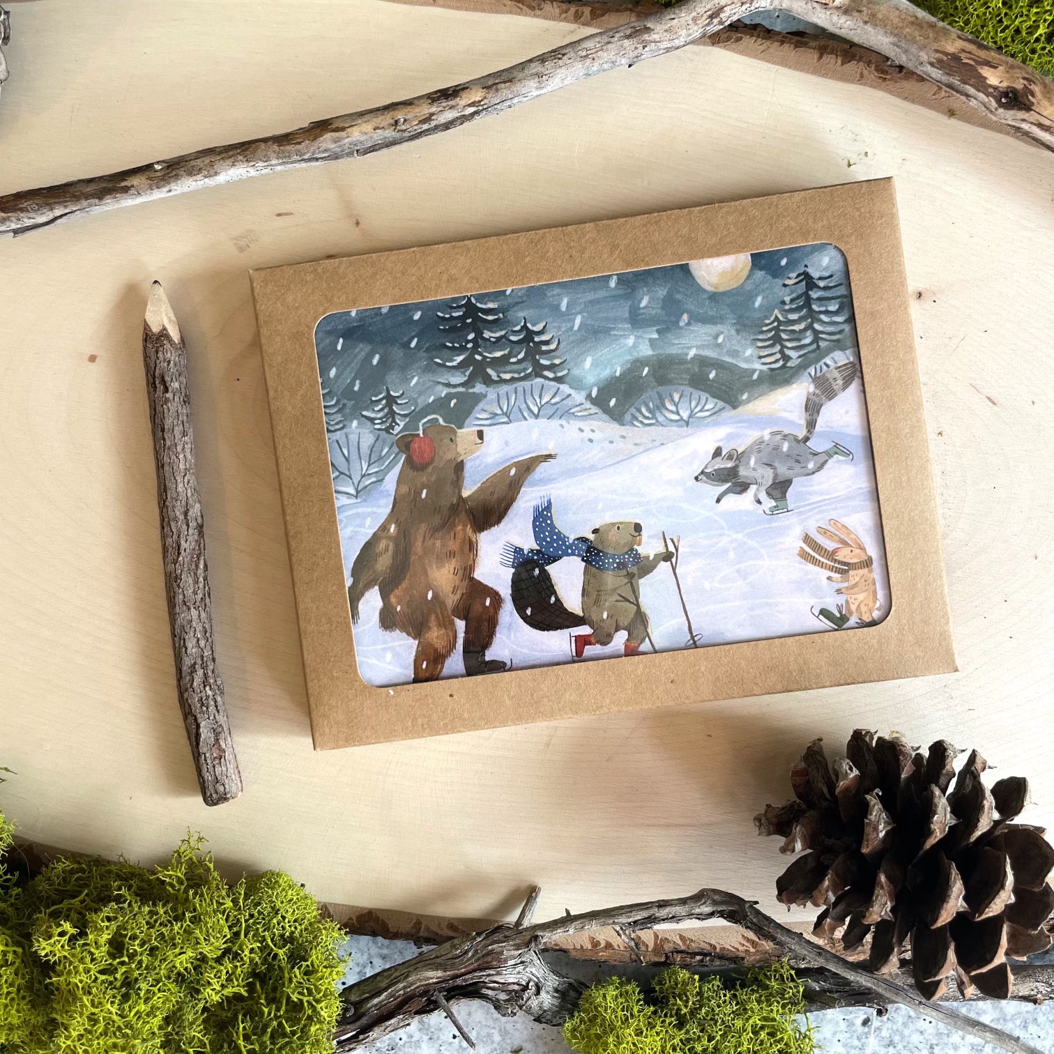 Winter Ice Skating Cards (Boxed Card Set)