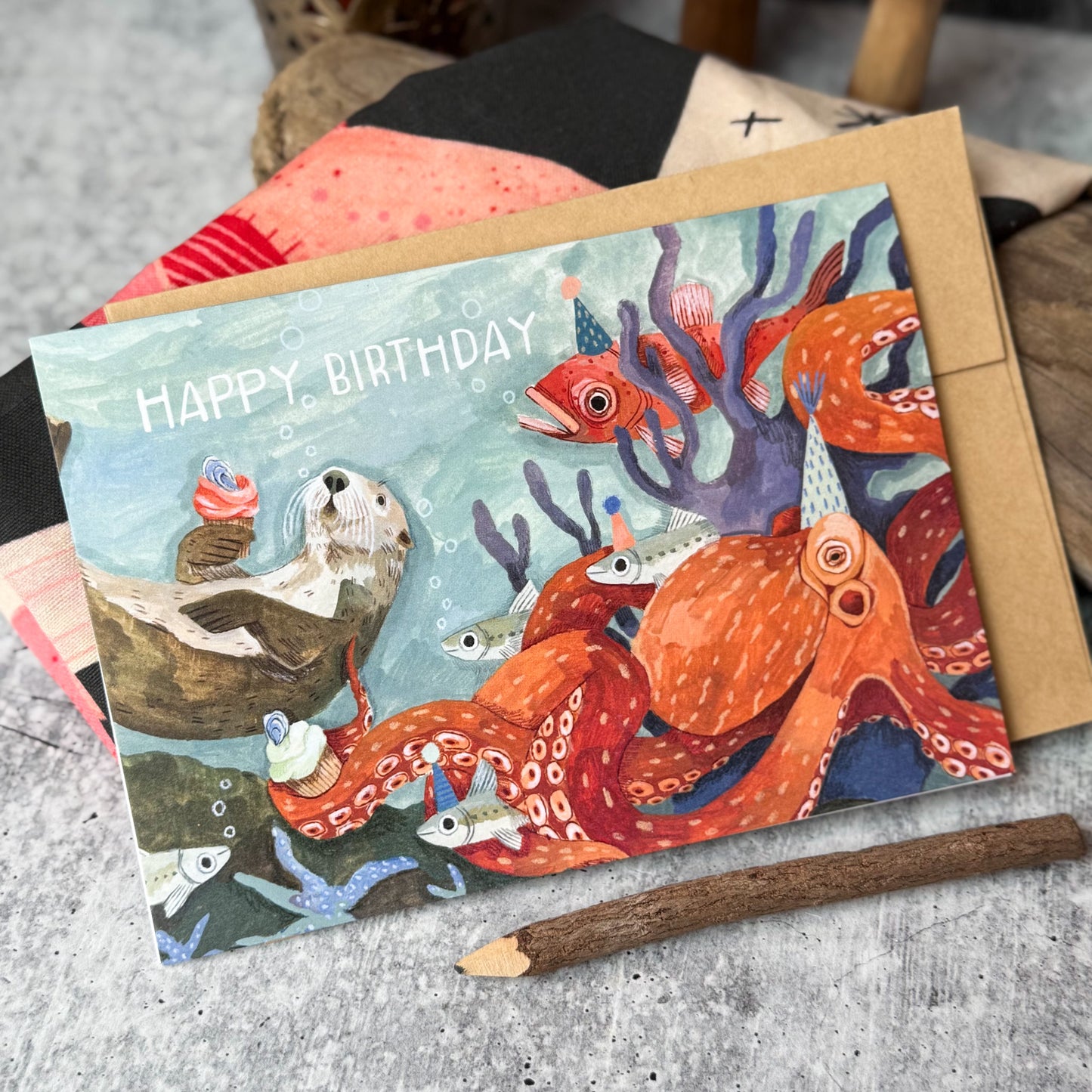 Octopus Birthday Card