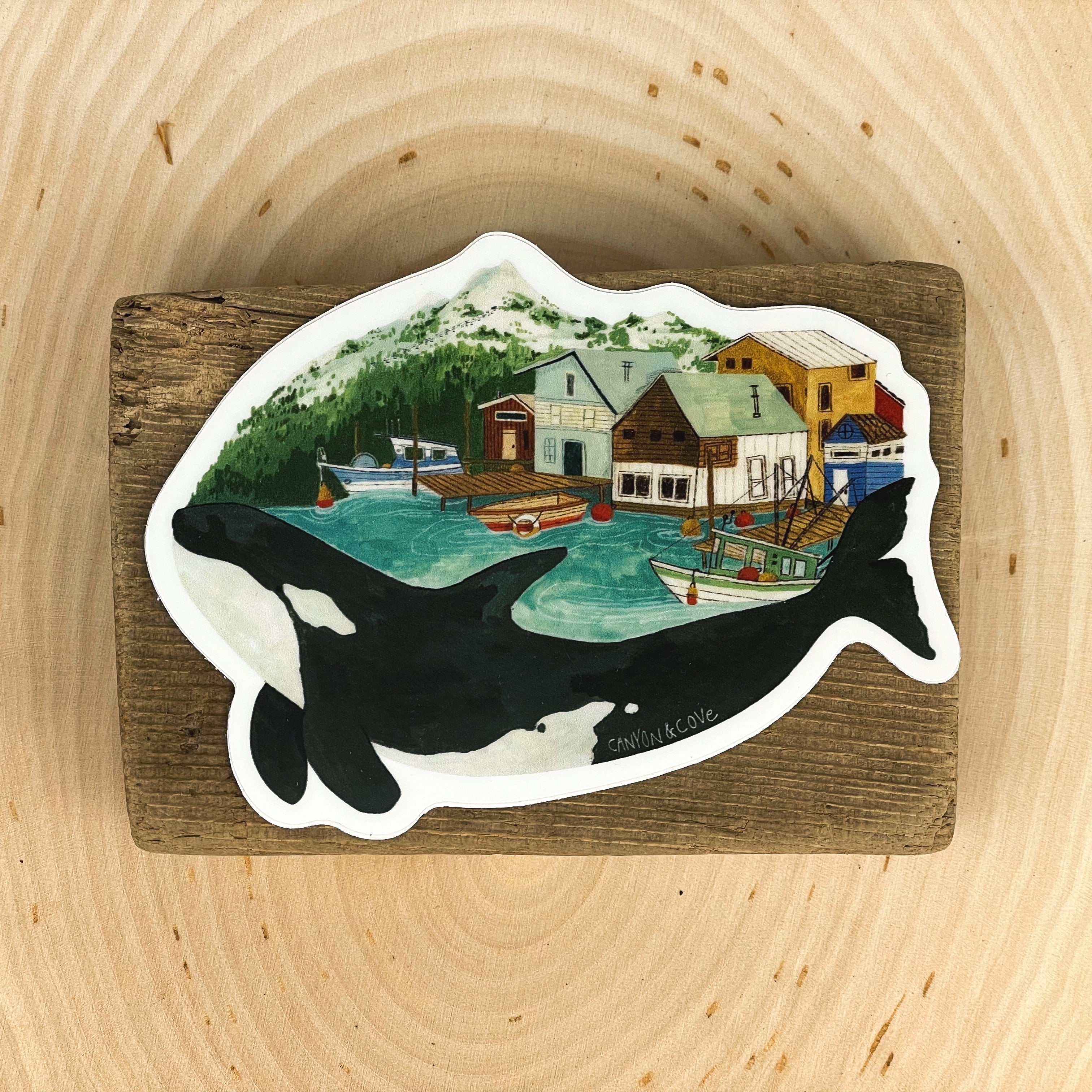 Harbor Orca Sticker