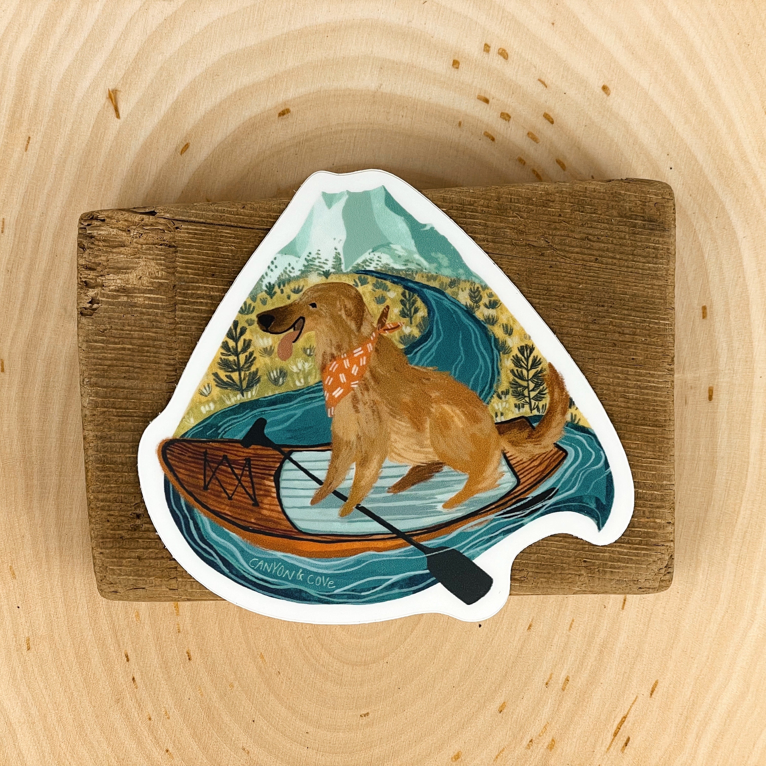 Paddle Board Pup Sticker