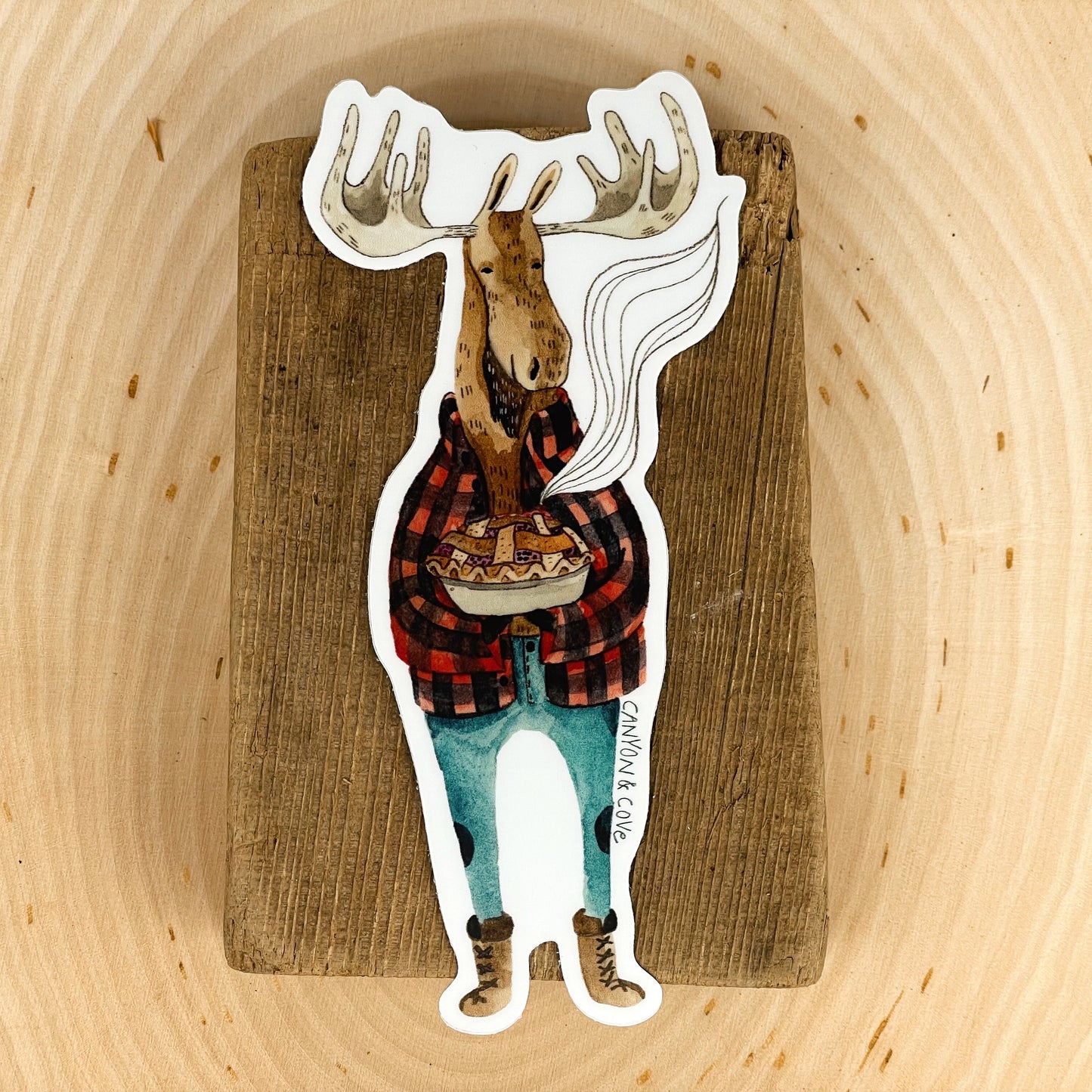 Autumn Moose Sticker