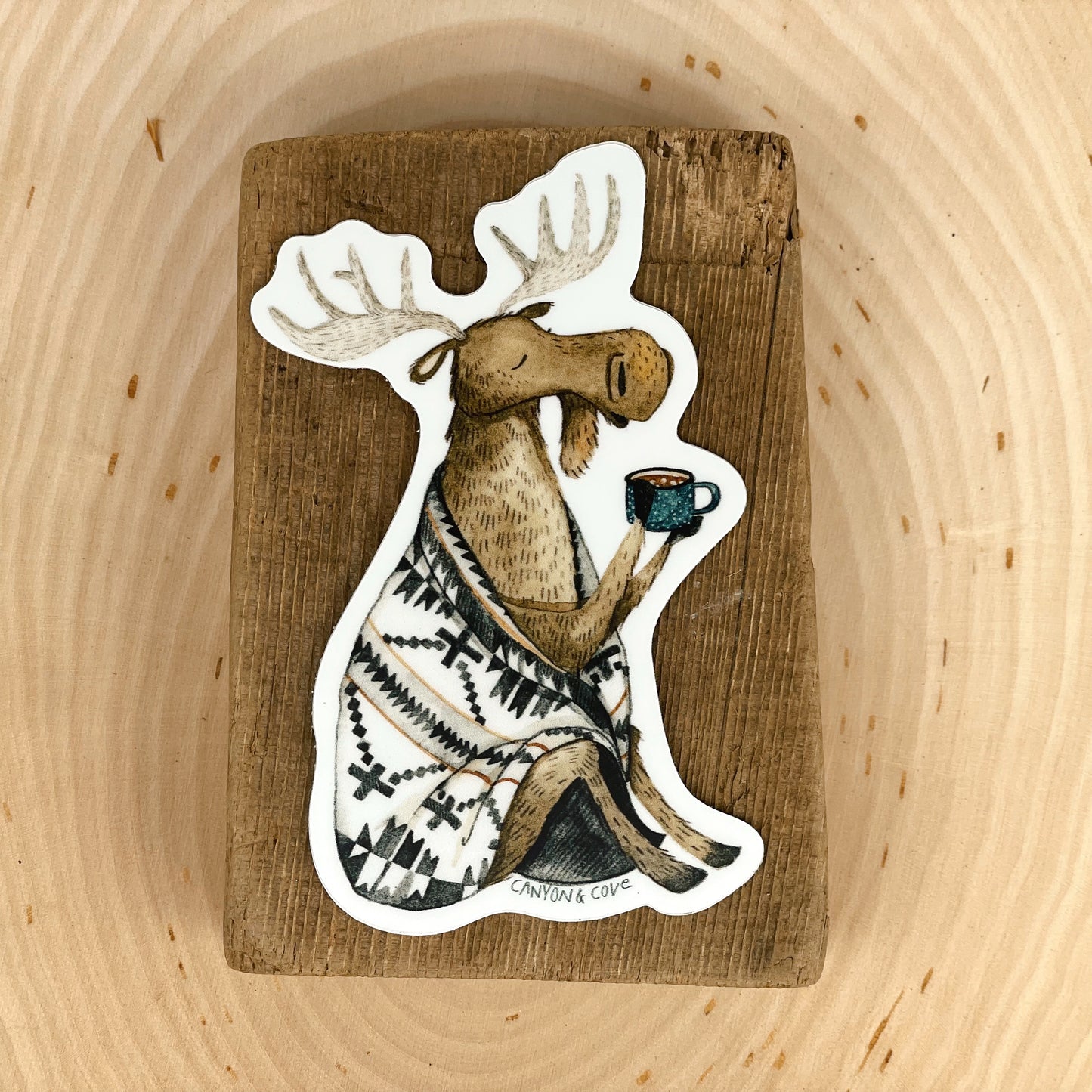 Cozy Moose Sticker