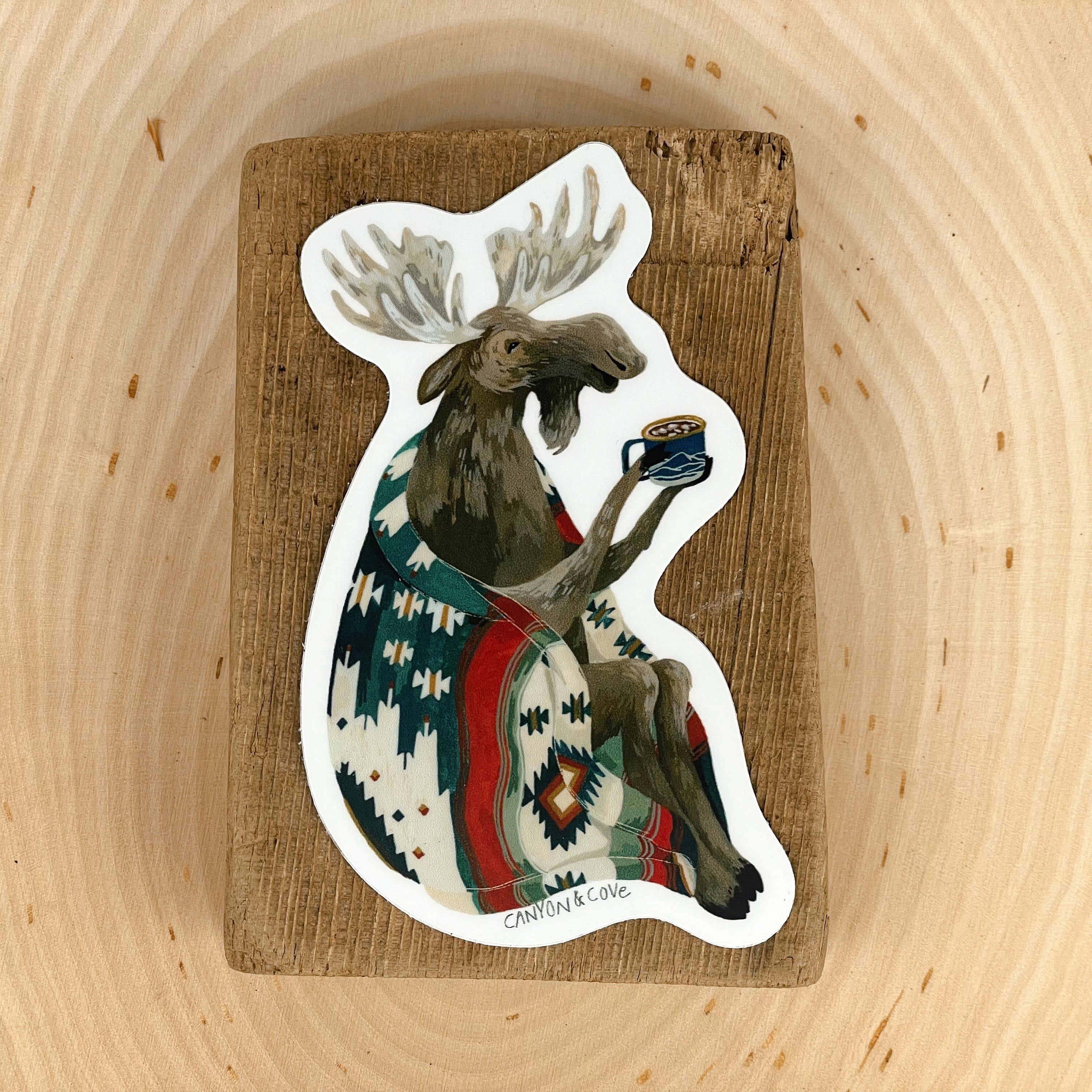 Aztec Moose Sticker