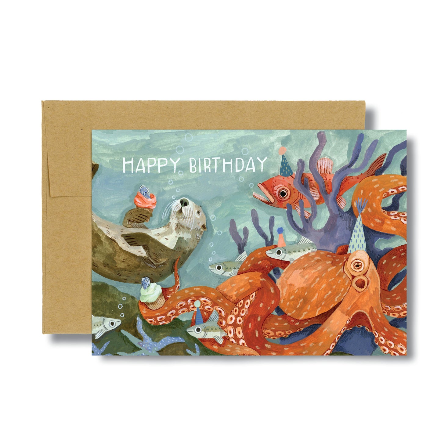 Octopus Birthday Card