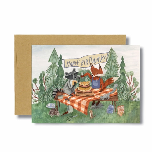 Forest Cake Birthday Card