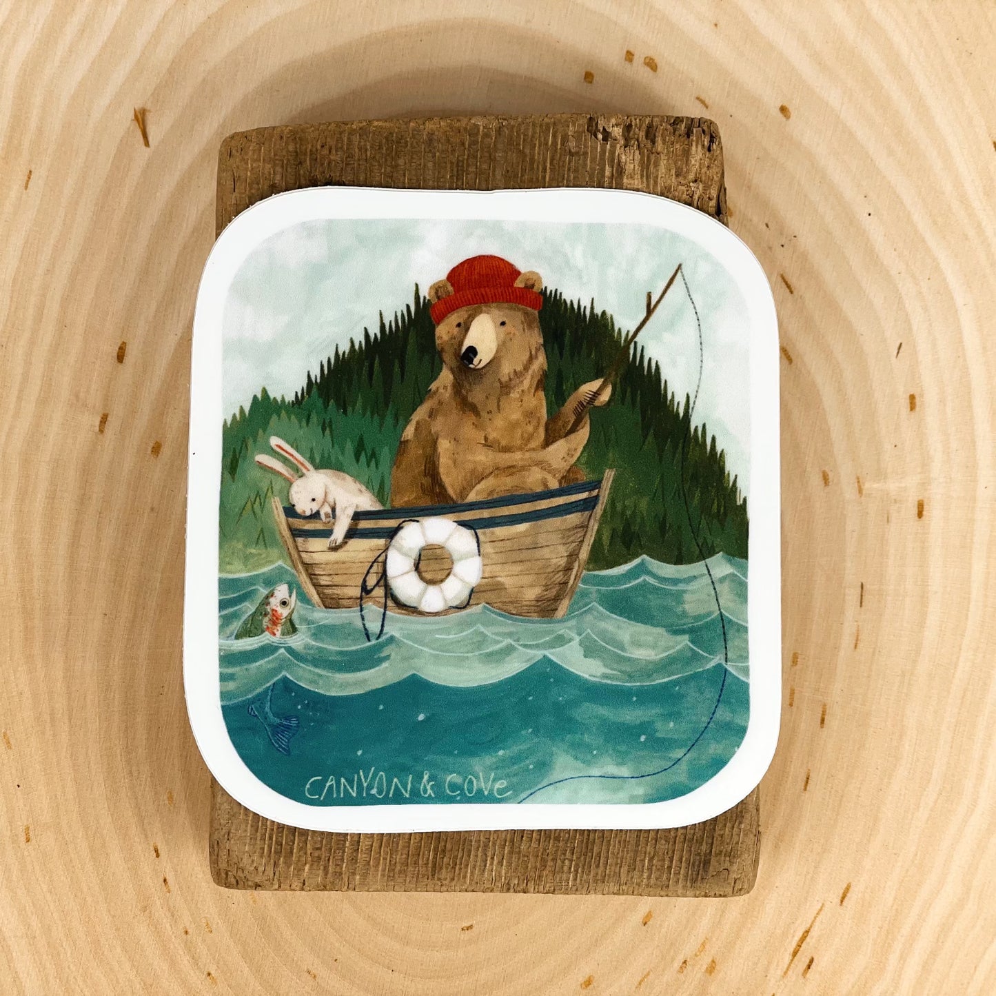 Fishing Day Sticker