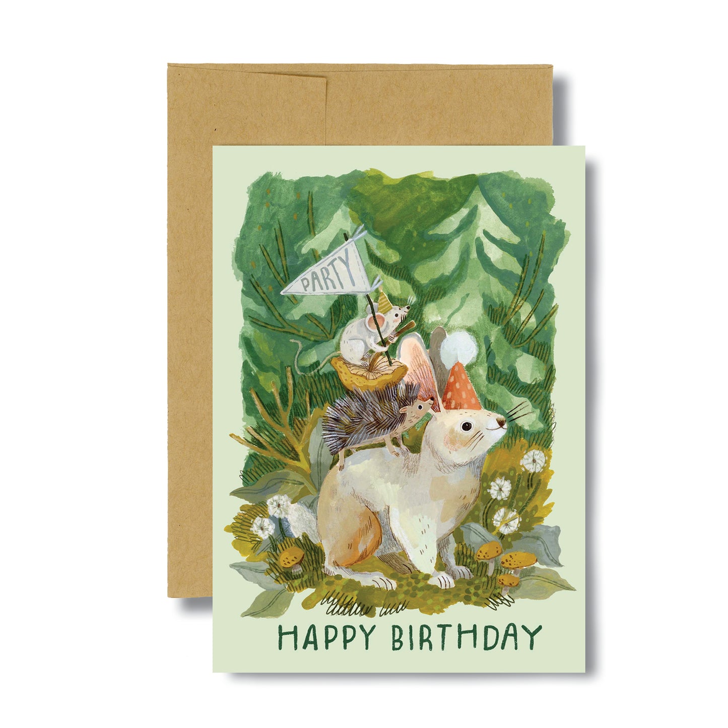 Rabbit Celebration Birthday Card