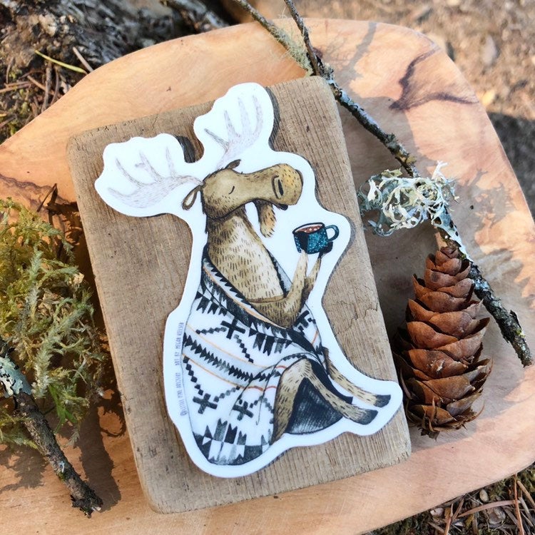 Cozy Moose Sticker