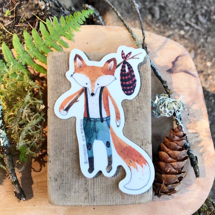 Lumberjack Fox Sticker