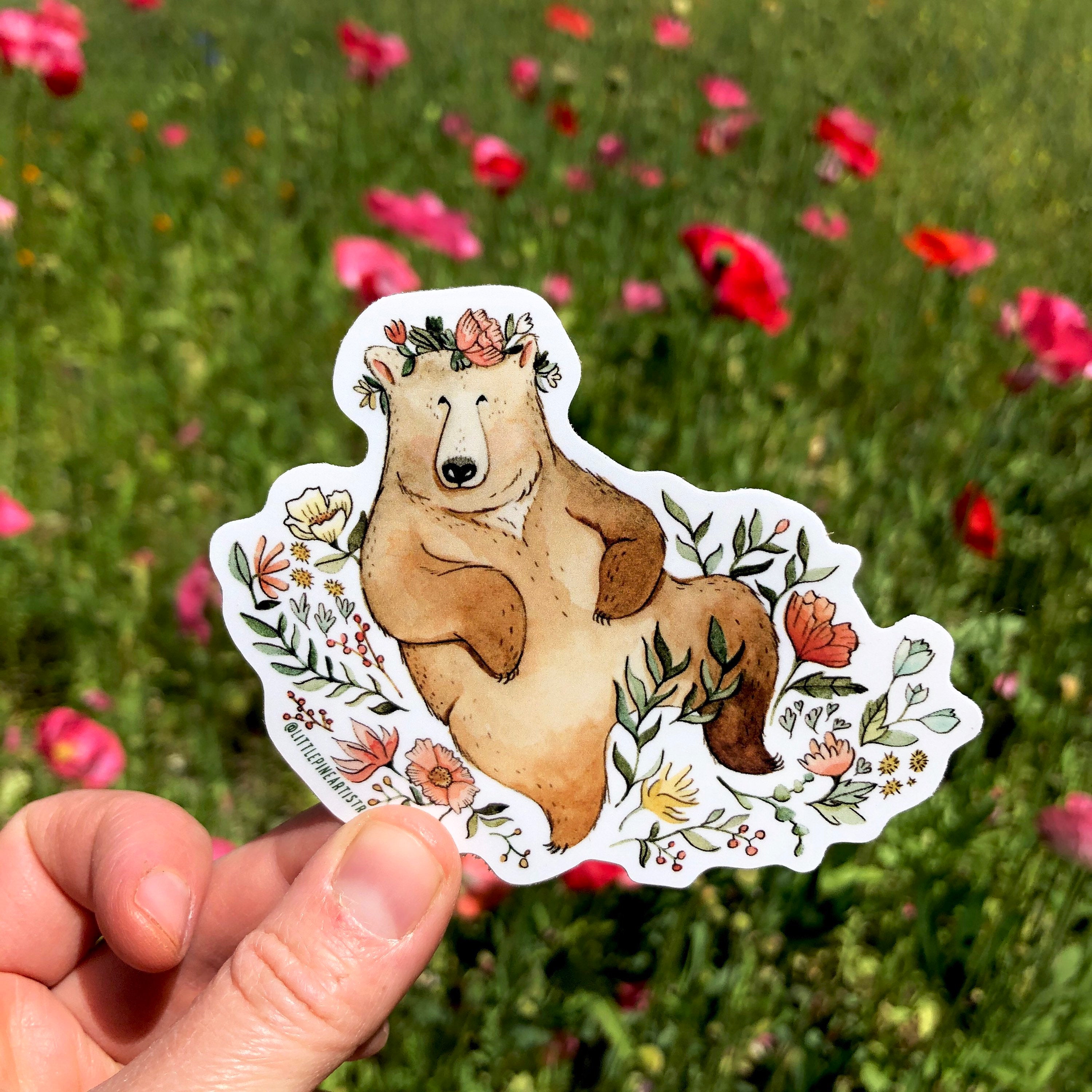 Blossom Bear Sticker