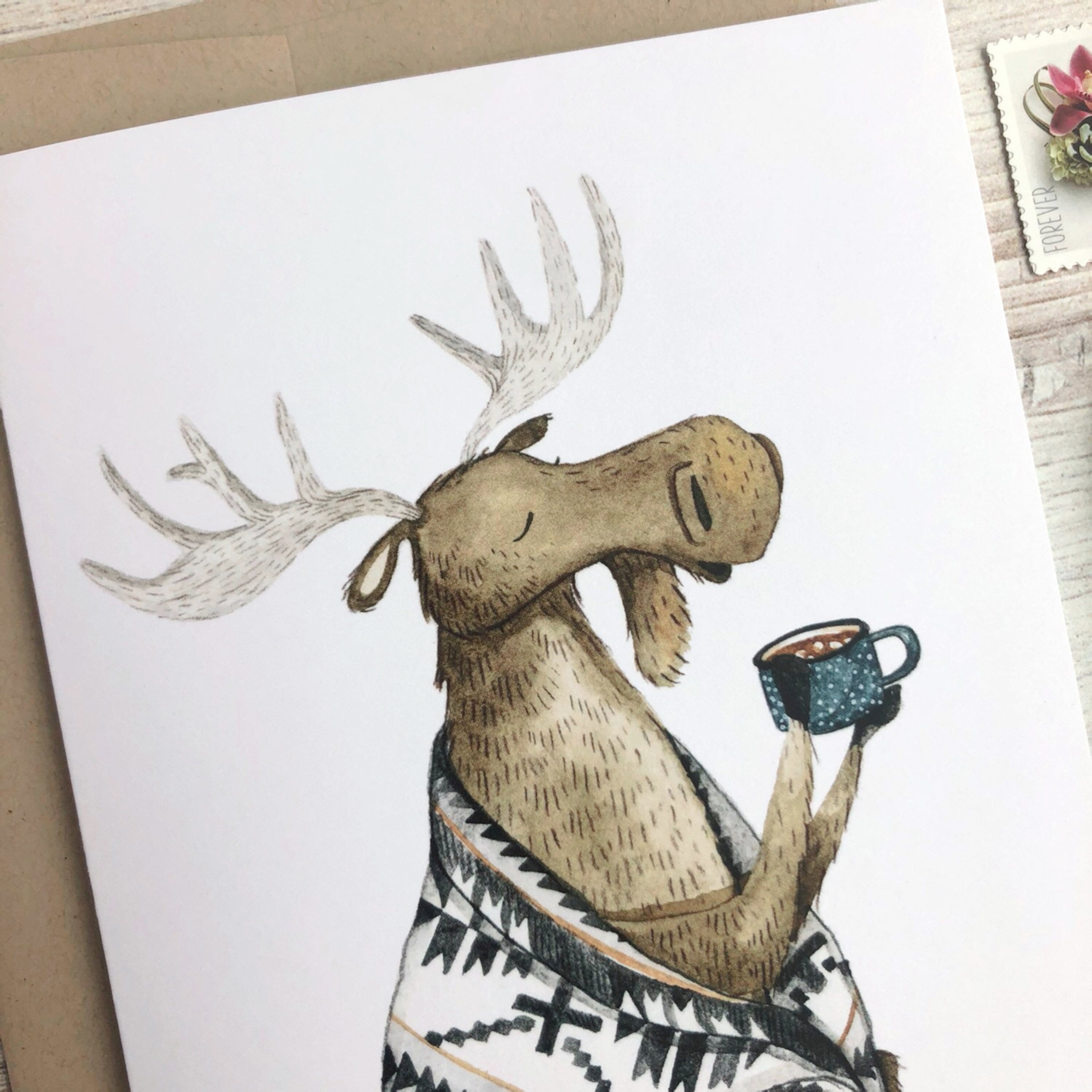Cozy Moose Card